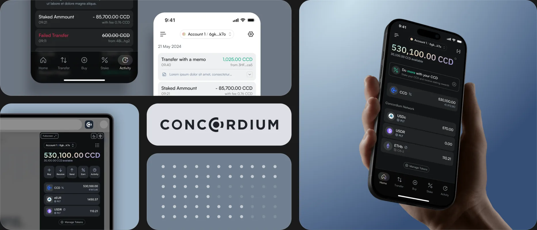 Concordium Wallet: the mobile wallet and browser extension redesigned on one shared design system