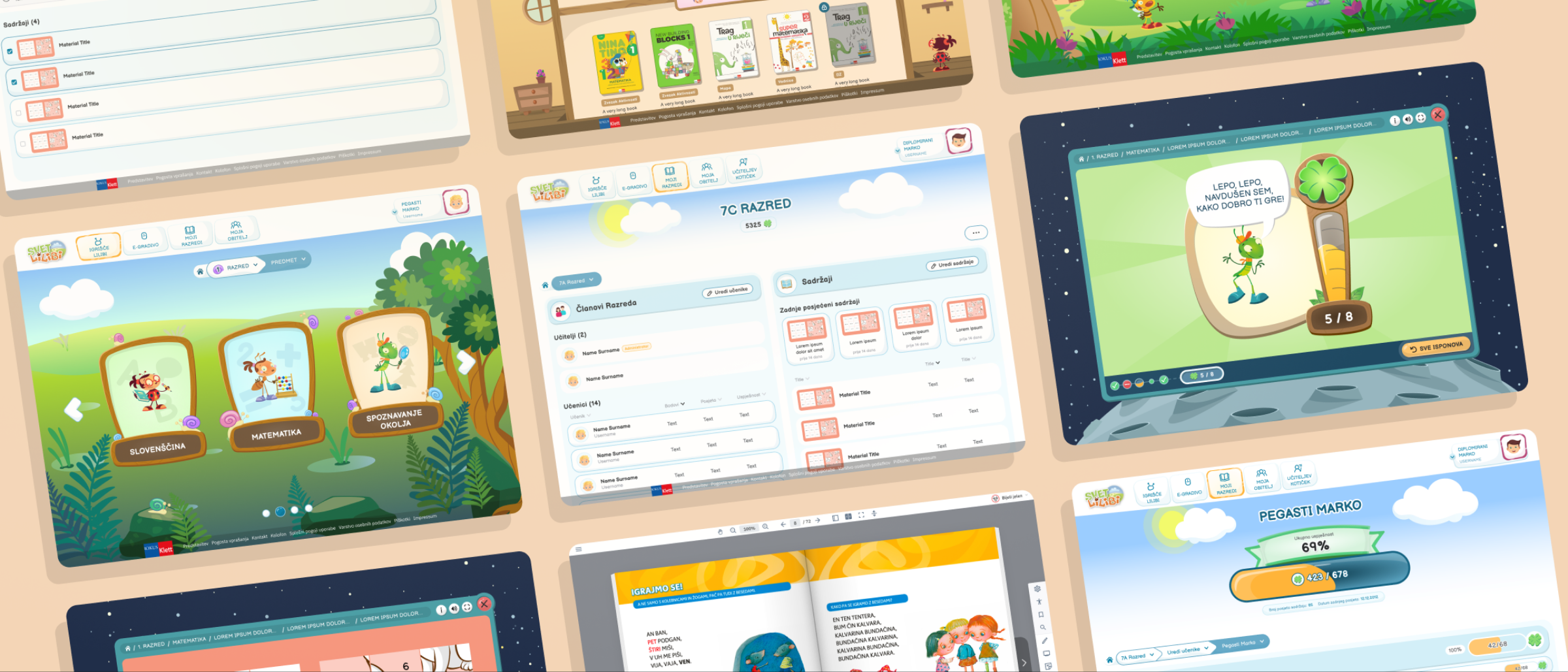 Playground — a fully illustrated learning world for school grades one to five